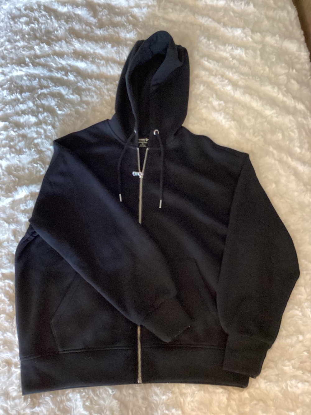 Old Navy Active Bounce Fleece Hooded Jacket, Black, size XS